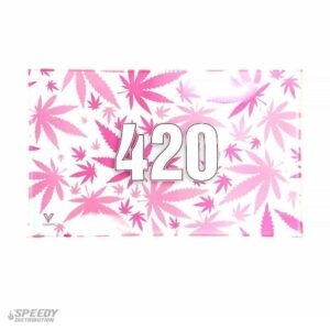 V SYNDICATE 420 PINK - GLASS ROLLING TRAY