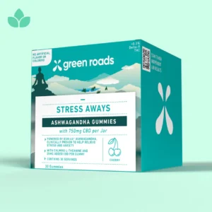 GREEN ROADS - STRESS AWAY - CBD ASHWAGANDHA GUMMIES - CHERRY - 750MG