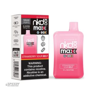 Naked 100 Max G-Box Disposable 5500 Puffs - Strawberry Sour Belt
